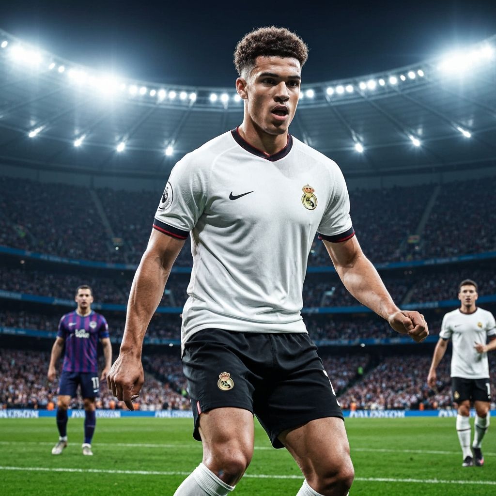 Professional footballer in action